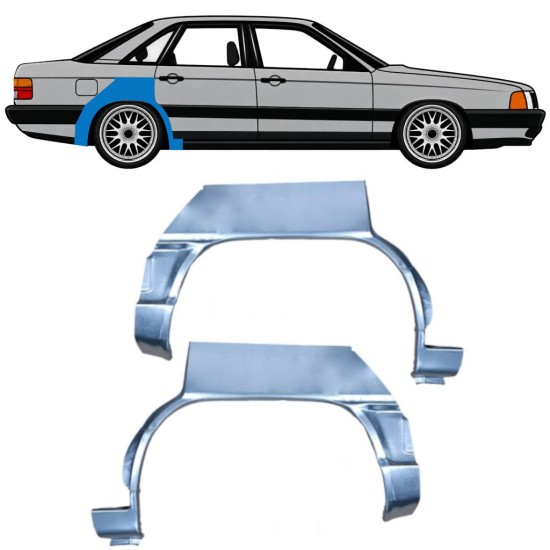 Reperaturka błotnika tylnego do Audi 100 C3 1982-1990 / Lewa+Prawa / Zestaw 9993