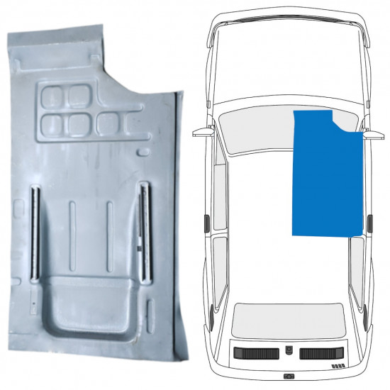 Reperaturka podłogi przednia do Fiat 126p 1972-2000 / Prawa 7572