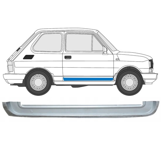 Reperaturka drzwi przednich wewnętrzna do Fiat 126p 1972-2000 / Prawa 17263