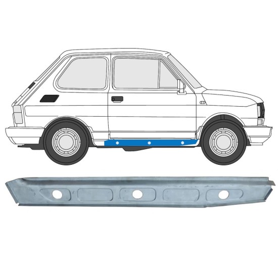 Reperaturka progu wewnętrzna do Fiat 126p 1972-2000 / Prawa 15121