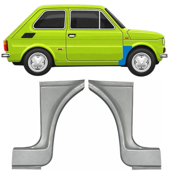 Reperaturka błotnika przedniego do Fiat 126p 1972-1994 ST/FL / Lewa+Prawa / Zestaw 11219