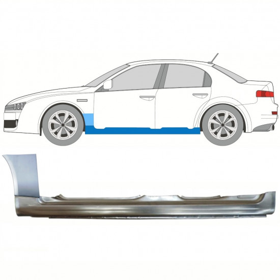 Reperaturka progu + błotnika przedniego do Alfa Romeo 159 2005-2012 / Lewa / Zestaw 11300