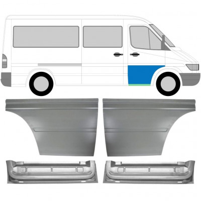 MERCEDES SPRINTER 1995-2006 PRZÓD DRZWI WEWNĘTRZNY + ZEWNĘTRZNY PANEL NAPRAWCZY / ZESTAW