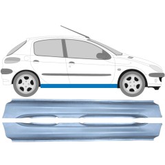 Pełny próg do Peugeot 206 206+ 1998-2012 / Lewa+Prawa / Zestaw 9247