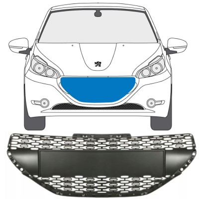 Grill do Peugeot 208 2012-2015 16196