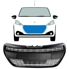 Grill czarny do Peugeot 208 2015-2019 ALLURE / Zestaw 7537
