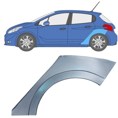 Reperaturka błotnika tylnego do Peugeot 208 2012-2019 / Lewa 16317