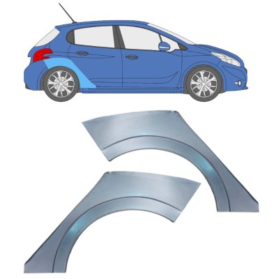Reperaturka błotnika tylnego do Peugeot 208 2012-2019 / Lewa+Prawa / Zestaw 16318