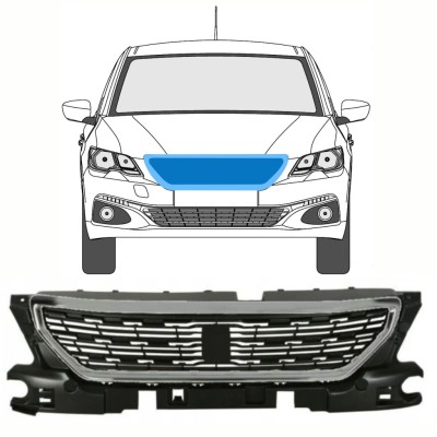 Grill do Peugeot 301 2017- / Zestaw 8499