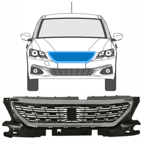 Grill do Peugeot 301 2017- / Zestaw 8499