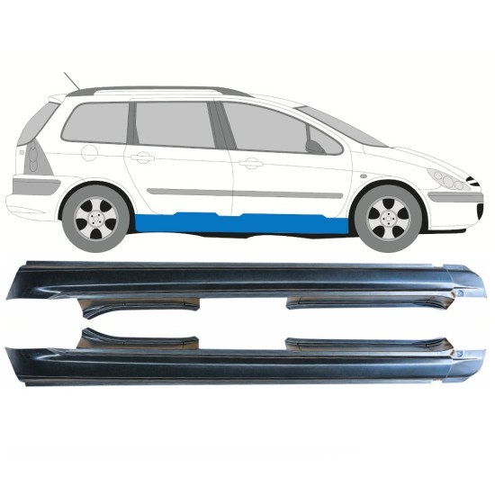 Pełny próg do Peugeot 307 2001-2008 / Lewa+Prawa / COMBI / Zestaw 16969