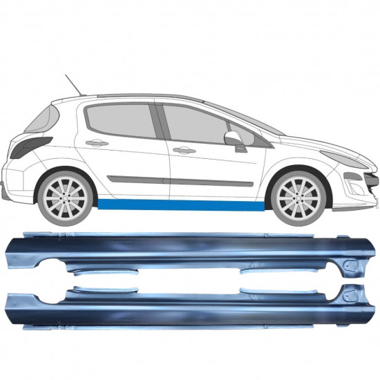 Pełny próg do Peugeot 308 2007-2013 / Zestaw 11616