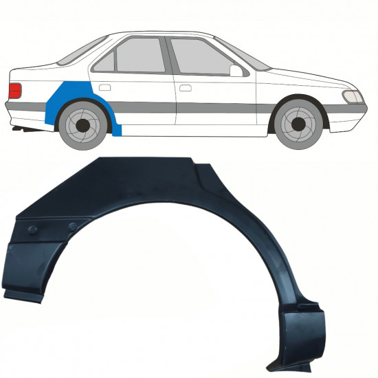 Reperaturka błotnika tylnego do Peugeot 405 1987-1996 / Prawa 10781