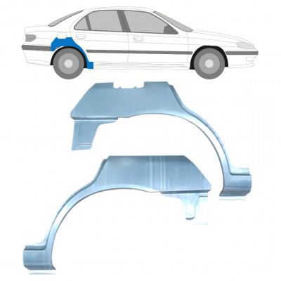 Reperaturka błotnika tylnego do Peugeot 406 1995-2005 / Lewa+Prawa / Zestaw 9338