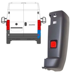 Narożnik zderzaka tylnego + odblaskowa lampa do Peugeot Boxer 2006-2018 / Prawa / Zestaw 14034