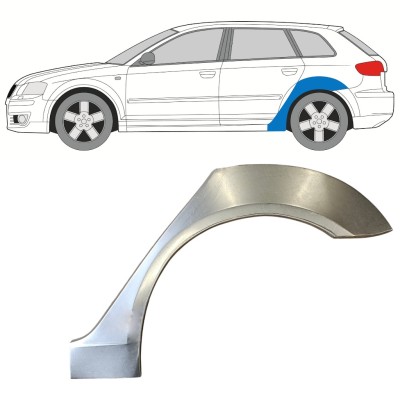 Reperaturka błotnika tylnego do Audi A3 8P 2003-2012 / Lewa 15209