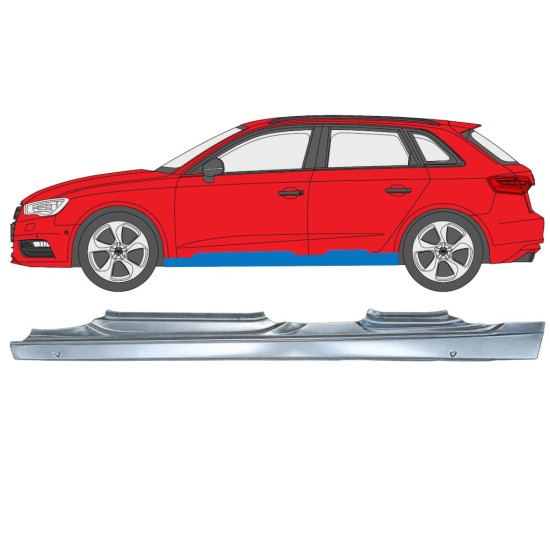 Pełny próg do Audi A3 8V 2012-2020 / Lewa / HATCHBACK 17284