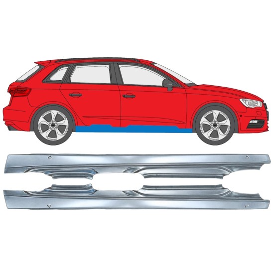 Pełny próg do Audi A3 8V 2012-2020 / Lewa+Prawa / HATCHBACK / Zestaw 17285