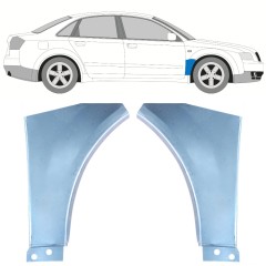 Reperaturka błotnika przedniego do Audi A4 B6 2000-2004 / Lewa+Prawa / Zestaw 9150