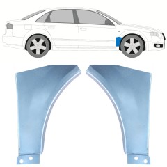Reperaturka błotnika przedniego do Audi A4 B7 2004-2007 / Lewa+Prawa / Zestaw 15171