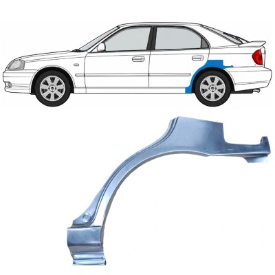 Reperaturka błotnika tylnego do Hyundai Accent 2000-2006 / Lewa 7594