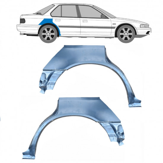 Reperaturka błotnika tylnego do Honda Accord 1989-1993 / Lewa+Prawa / Zestaw 9584