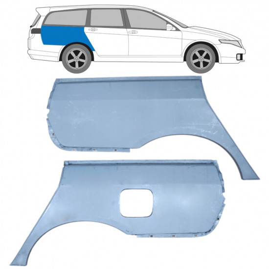 Reperaturka błotnika tylnego do Honda Accord 2002-2008 / Lewa+Prawa / COMBI / Zestaw 10408