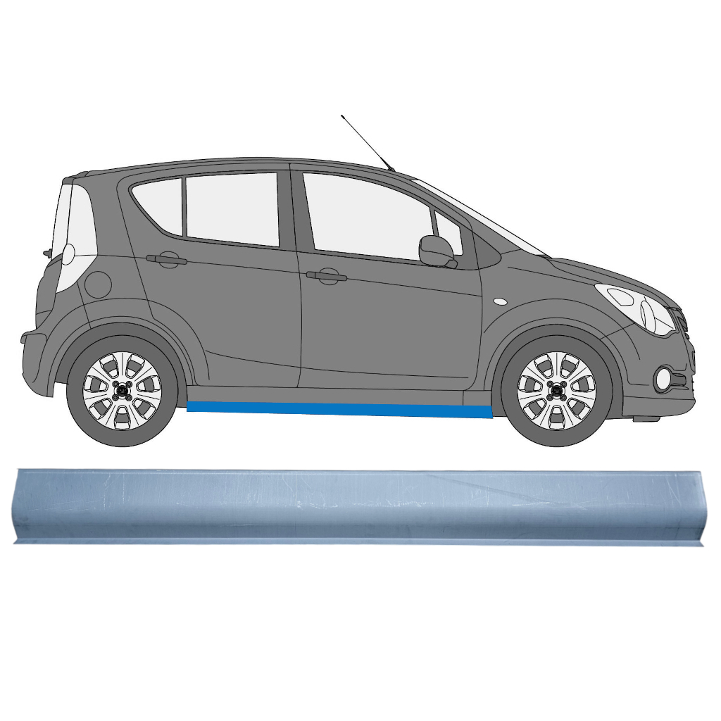 Reperaturka Progu Do Opel Agila 2008-2015 / Lewa = Prawa (Symetryczny) 7599