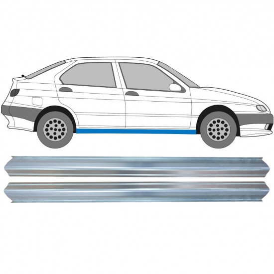 Reperaturka progu do Alfa Romeo 145/146 1994-2000 / Lewa = Prawa (symetryczny) / Zestaw 10616