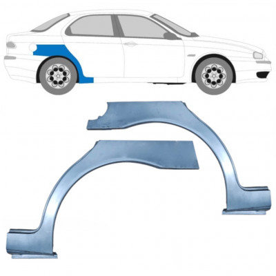 Reperaturka błotnika tylnego do Alfa Romeo 156 1997-2005  / Lewa+Prawa / SEDAN / Zestaw 9438