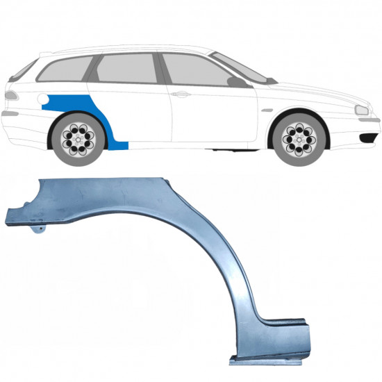 Reperaturka błotnika tylnego do Alfa Romeo 156 1997-2005 / Prawa 5402