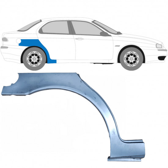 Reperaturka błotnika tylnego do Alfa Romeo 156 1997-2005  / Prawa / SEDAN 5400