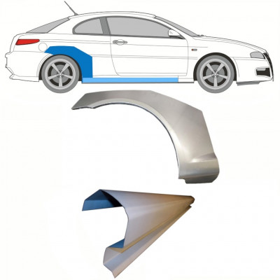 Reperaturka progu + błotnika tylnego do Alfa Romeo Gt 2003-2010 / Prawa / Zestaw 8701