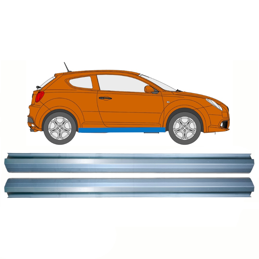 Reperaturka Progu Do Alfa Romeo Mito 2008- / Lewa = Prawa (Symetryczny) / Zestaw 10708