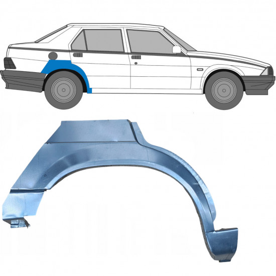 Reperaturka błotnika tylnego do Alfa Romeo 75 1985-1992 / Prawa 7015