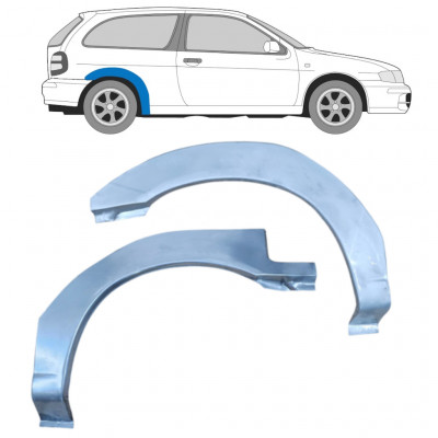 Reperaturka błotnika tylnego do Nissan Almera 1995-2000 / Lewa+Prawa / Zestaw 10455