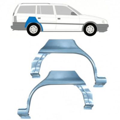 Reperaturka błotnika tylnego do Opel Astra 1991-2002 / Lewa+Prawa / COMBI / Zestaw 9685