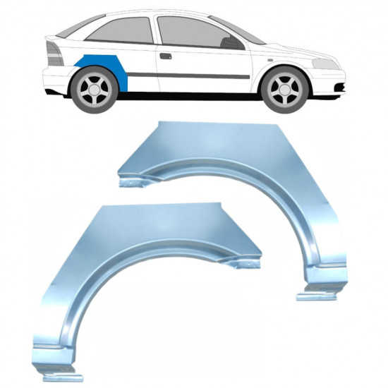 Reperaturka błotnika tylnego do Opel Astra 1998-2009 / Lewa+Prawa / Zestaw 10518