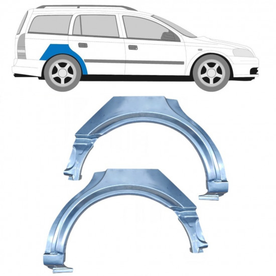 Reperaturka błotnika tylnego do Opel Astra 1998-2009 / Lewa+Prawa / COMBI / Zestaw 10434