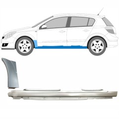 Pełny próg + reperaturka błotnika przedniego do Opel Astra H 2003-2014 / Lewa / Zestaw 11162
