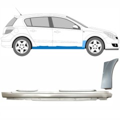 Pełny próg + reperaturka błotnika przedniego do Opel Astra H 2003-2014 / Prawa / Zestaw 11161