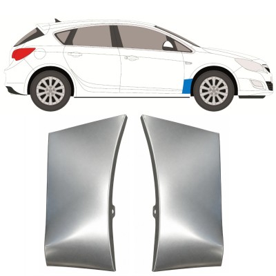 Reperaturka błotnika przedniego do Opel Astra J 2009-2015 / Lewa+Prawa / Zestaw 17167