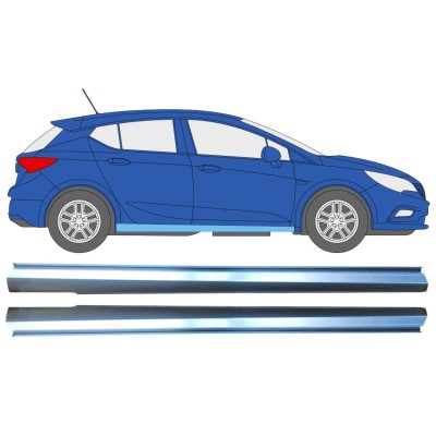 Reperaturka progu część dolna do Opel Vauxhall Astra K 2015-2022 / Lewa+Prawa / Zestaw 16626