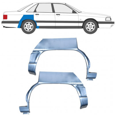 Reperaturka błotnika tylnego do Audi 100 C3 1982-1991 / Lewa+Prawa / Zestaw 9993