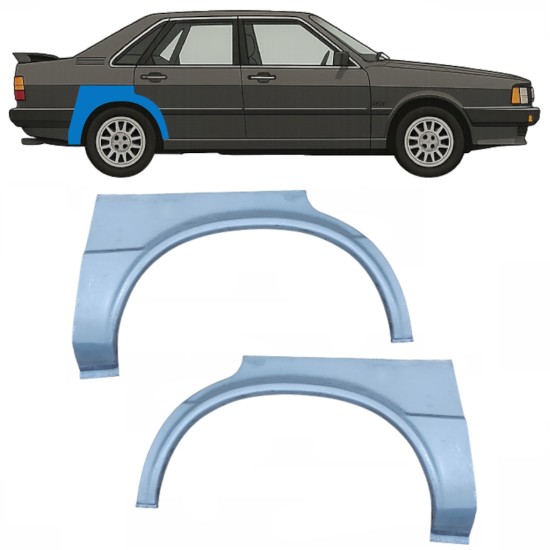 Reperaturka błotnika tylnego do Audi 80 B2 1978-1986 / Lewa+Prawa / Zestaw 10505