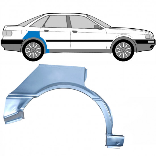 Reperaturka błotnika tylnego do Audi 80 B3 1986-1991 / Prawa 6424