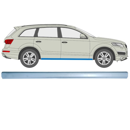 Reperaturka progu do Audi Q7 2005-2015 / Lewa = Prawa (symetryczny) 14988