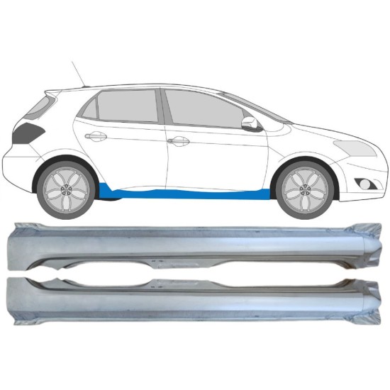 Pełny próg do Toyota Auris 2007-2012 / Lewa+Prawa / Zestaw 15091