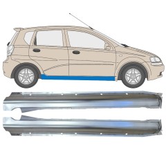Pełny próg do Chevrolet Aveo 2003-2006 / Lewa+Prawa / HATCHBACK / Zestaw 14539