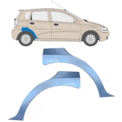Reperaturka błotnika tylnego do Chevrolet Aveo 2003-2006 / Lewa+Prawa / HATCHBACK / Zestaw 6433